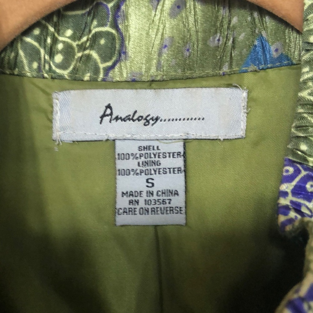 Green flowered jacket - Picture 3 of 3